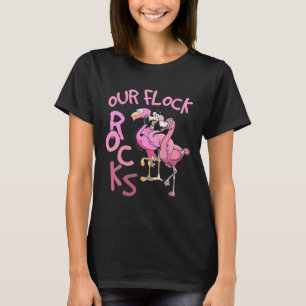T-shirt Nos Flock Rocks Flamant rose Correspondant Vacance