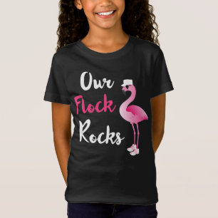 T-Shirt Nos fusées Flock Rocks Adorable Flamant rose Croi
