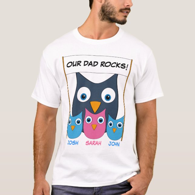 T-shirt "Nos roches de papa !" - Fête des pères (Devant)