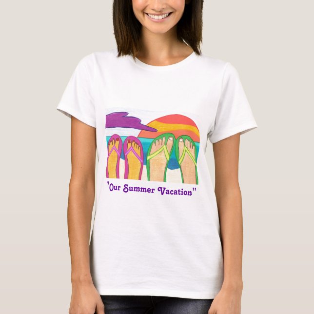 T-shirt Nos vacances d'été (Devant)