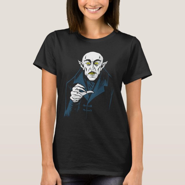 T-shirt Nosferatu Halloween Vampire Classique Horreur Drac (Devant)