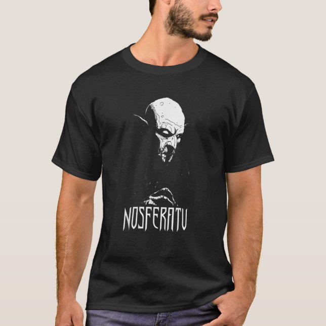 T-shirt Nosferatu Vampire Classic Horror Flick Dracula Wh (Devant)