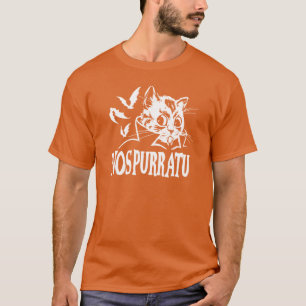 T-shirt NosPURRatu Kitty aux crocs Chat Vampire et volant