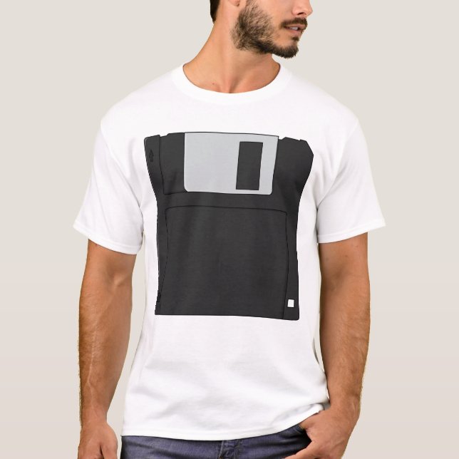 T-shirt Nostalgic 3½ inch Diskette Retro Floppy Disk (Devant)