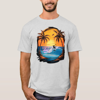 T-shirt Nostalgie D'Été - Un Paradis De Plage Creusé À La