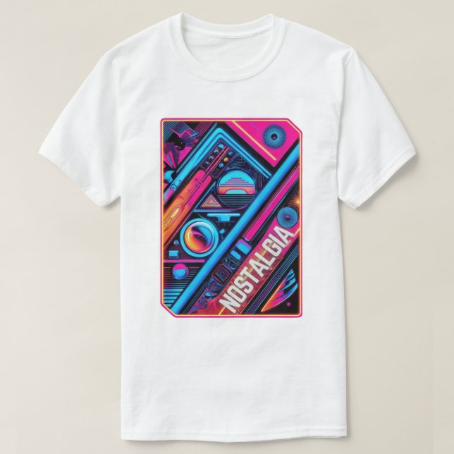 T-shirt Nostalgie du néon - Vibes Vintages (Design devant)