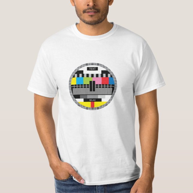 T-shirt Nostalgie Retro TV Monoscopes Pas de signal (Devant)