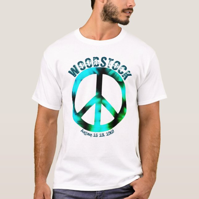 T-shirt Nostalgie Woodstock Graphic Tee, Unisex Vintage (Devant)