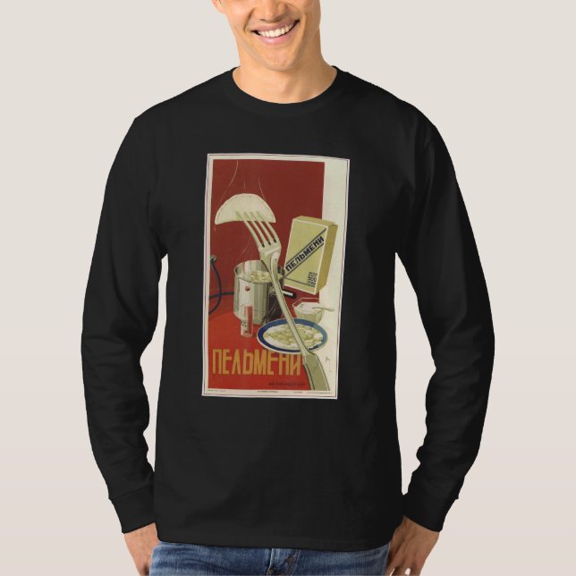T-shirt Nostalgique de la publicité soviétique Pelmeni (Devant)