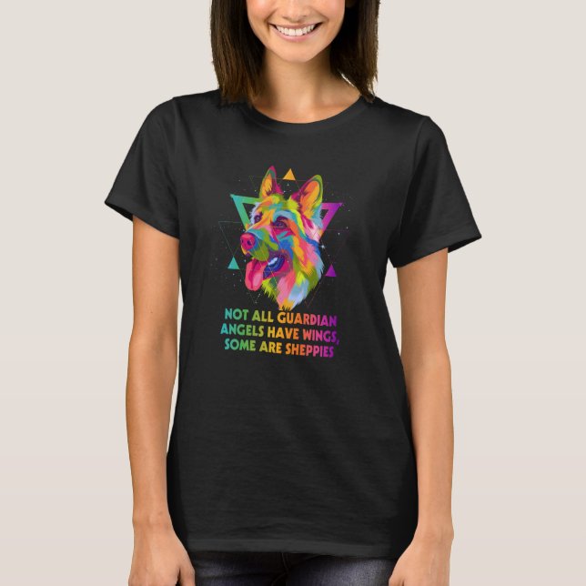 T-shirt Not All Guardian Angels Have Wings German Shepherd (Devant)
