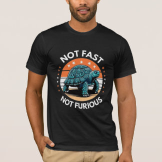 T-shirt Not Fast, Not Furious Retro Tortoise