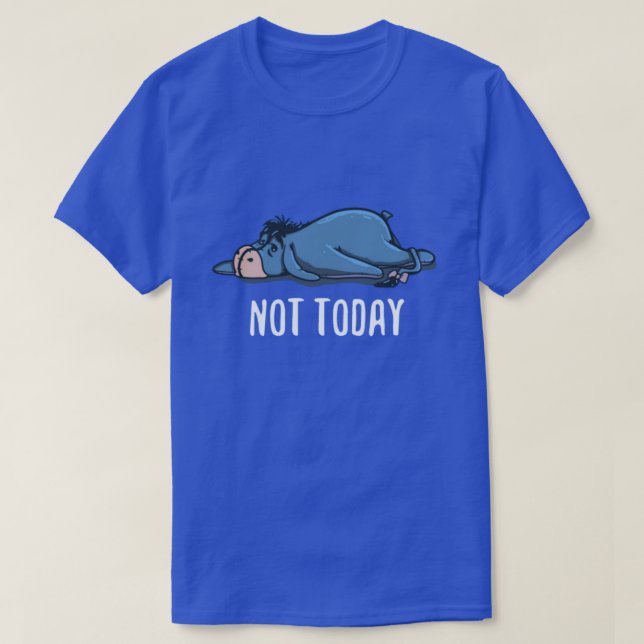T-shirt Not Today Tired Donkey Cartoon Design (Design devant)