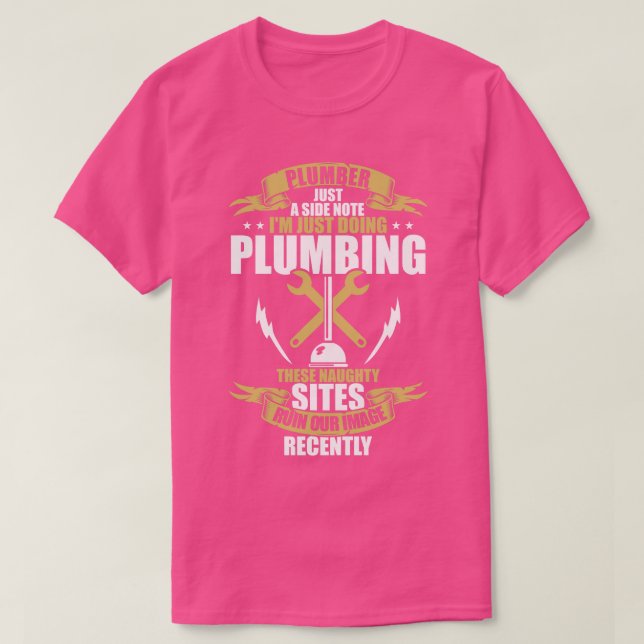T-shirt Nota côté simple de plomberie (Design devant)