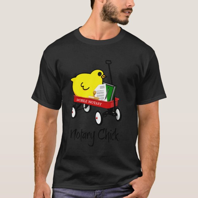 T-shirt Notaire mobile Chick Red Wagon Contract Seal Notar (Devant)