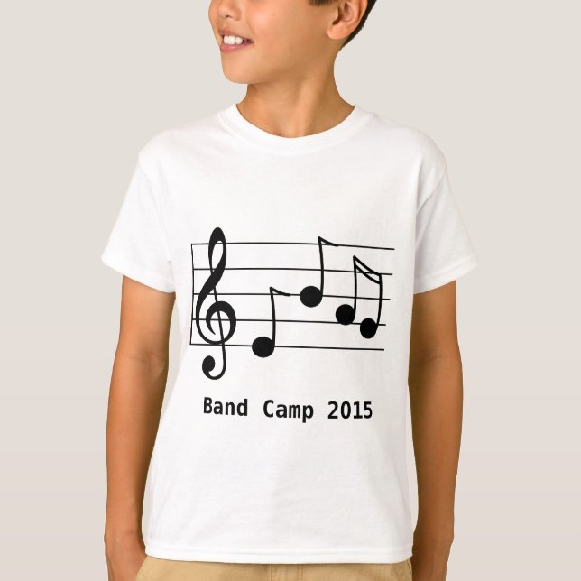 T-shirt Notation musicale Camp de bande (Devant)