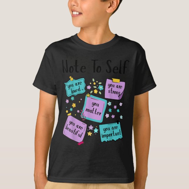 T-shirt Note à soi-même Vous Prévention du Suicide Sensibi (Devant)