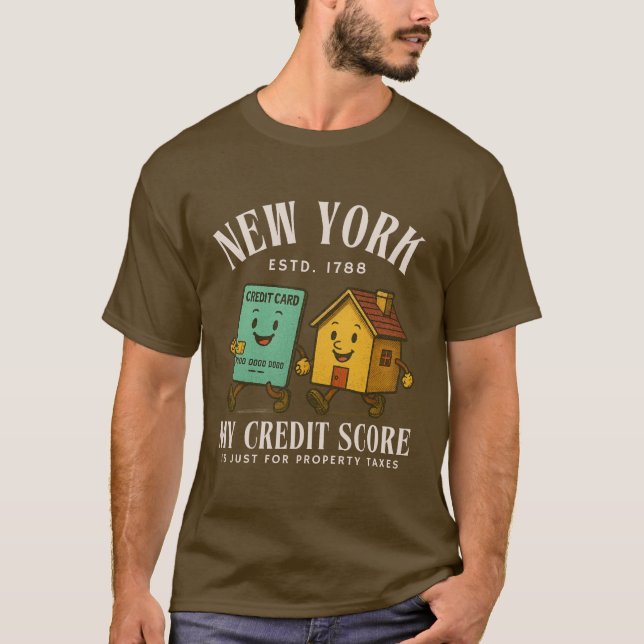 T-shirt Note de crédit de New York (Devant)