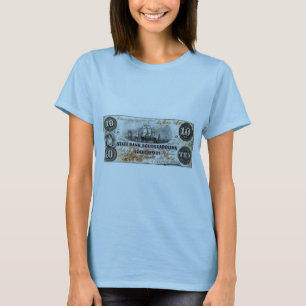 T-shirt Note de dix dollars de 1860 en Caroline du Sud