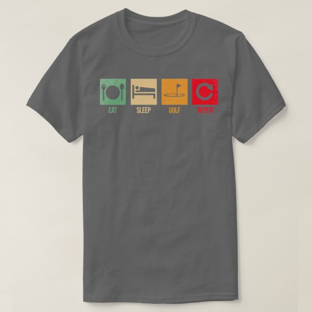 T-shirt note de golf amusante dormir golf (Design devant)