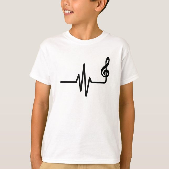 T-shirt Note de musique de fréquence (Devant)