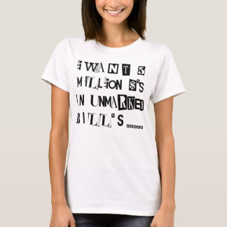 T-shirt Note de rançon