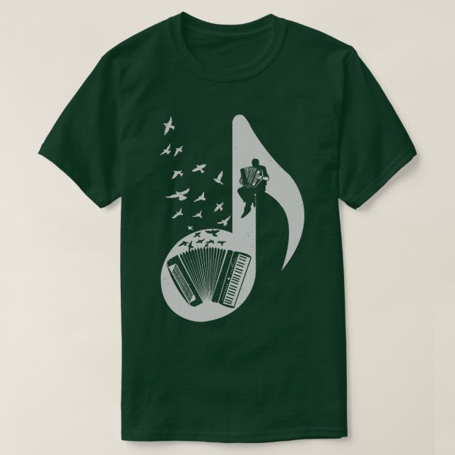 T-shirt Note musicale Accordion (Design devant)