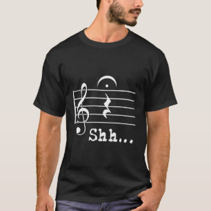 T-shirt Note musicale amusante Cadeaux Musicien Shh Quarte