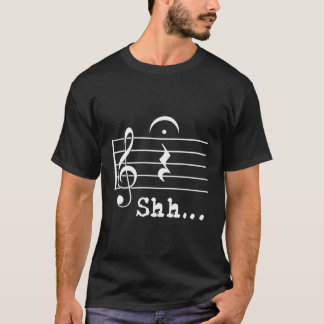 T-shirt Note musicale amusante Cadeaux Musicien Shh Quarte