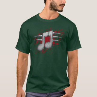 T-shirt Note musicale avec les pointes rétro