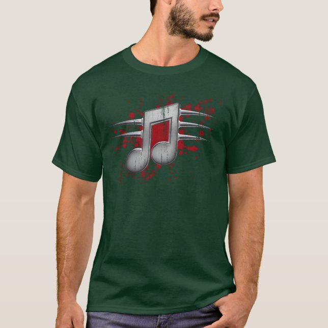 T-shirt Note musicale avec les pointes rétro (Devant)