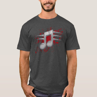 T-shirt Note musicale avec les pointes rétro