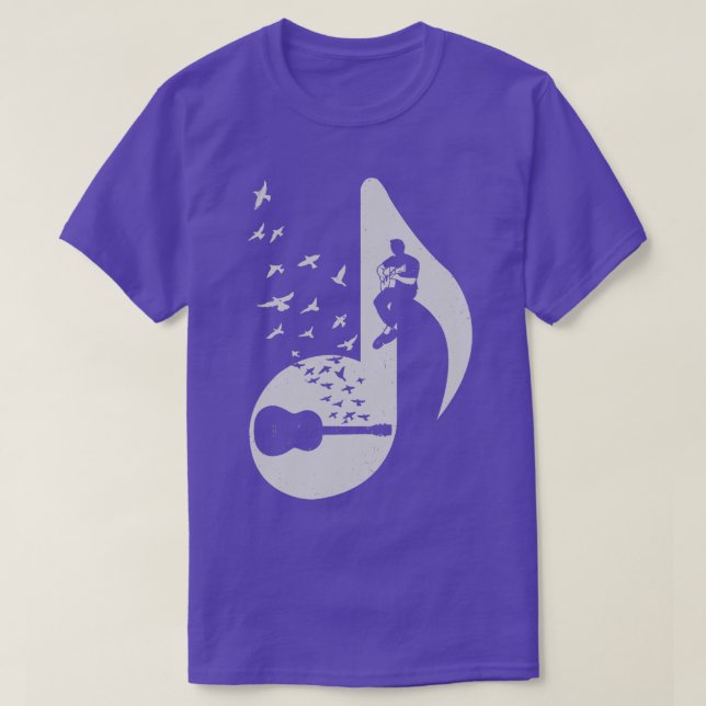 T-shirt Note musicale Guitare acoustique (Design devant)