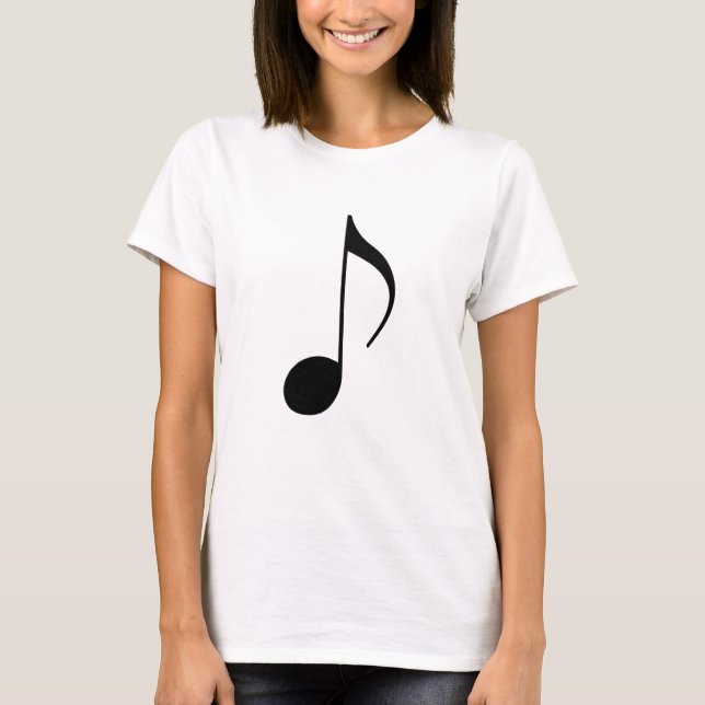 T-shirt note musicale noire (Devant)