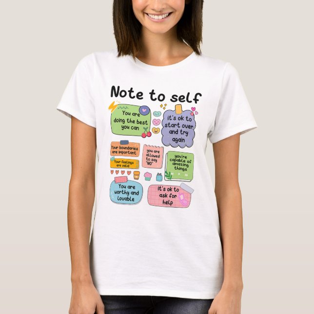 T-shirt Note : Psychologue De L'École D'Autosanté Mentale  (Devant)