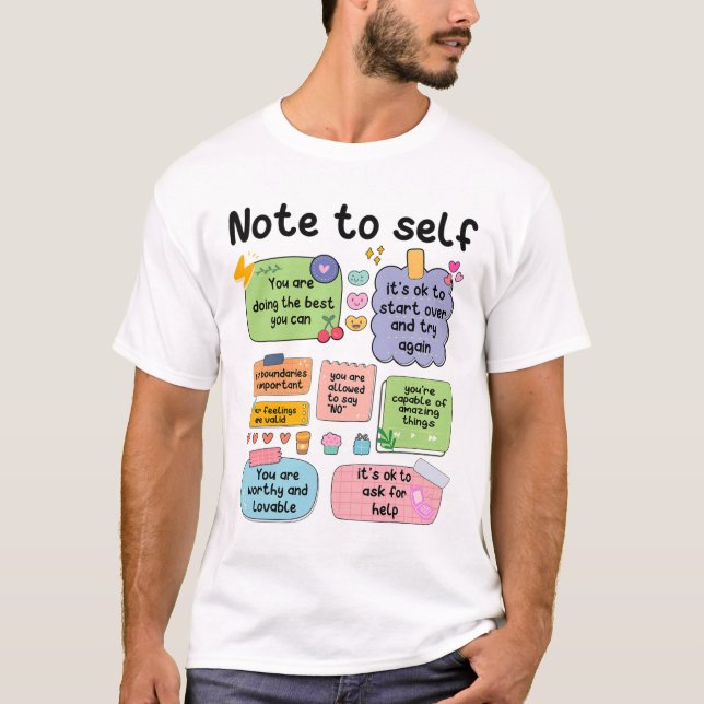 T-shirt Note : Psychologue De L'École D'Autosanté Mentale  (Devant)