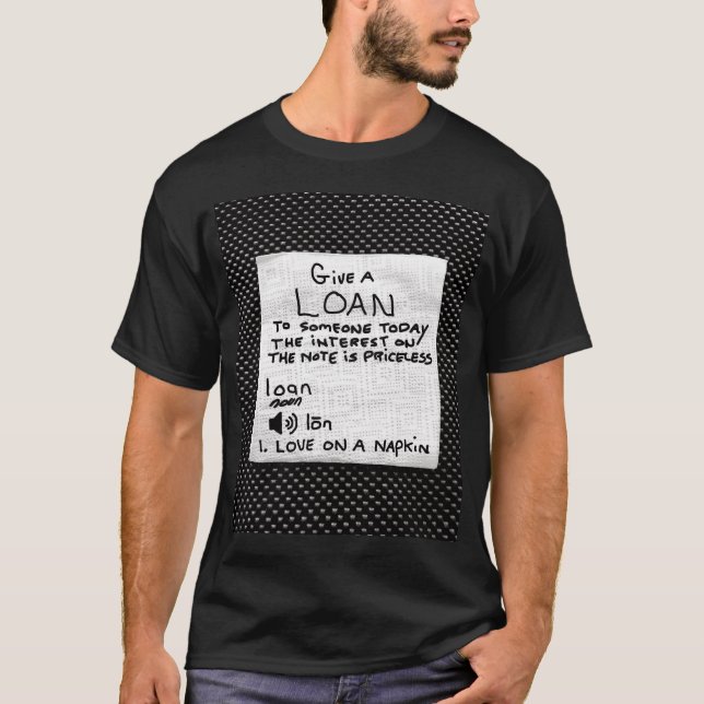 T-SHIRT NOTE SUR UN NAPKIN (Devant)