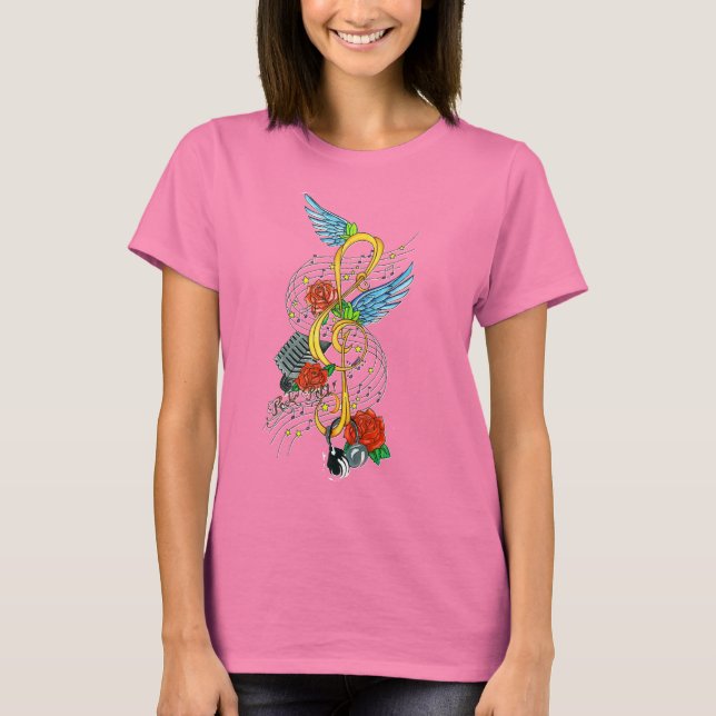 T-shirt notenschlüssel mireille (Devant)