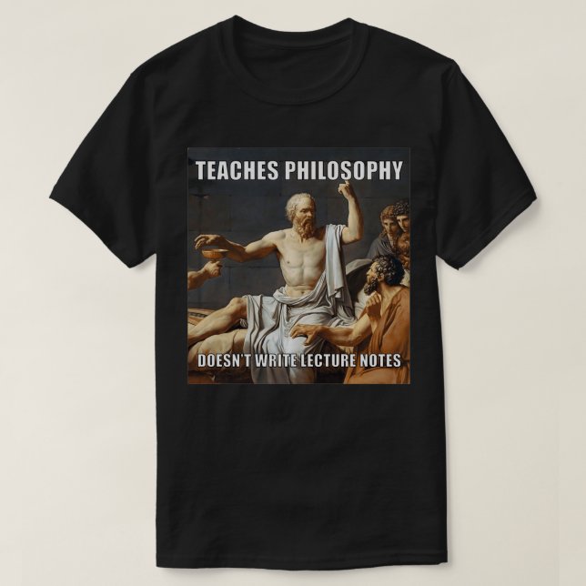 T-shirt Notes de conférence sur la philosophie Socrates (Design devant)