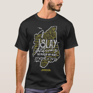 T-shirt Notes de dégustation Whisky Malt Islay Jaune Whis