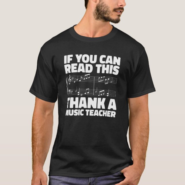 T-shirt Notes de l'éducateur Enseignant de musique de l'éc (Devant)