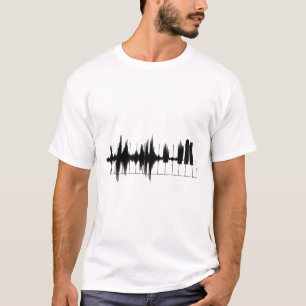 T-shirt Notes de musique. clavier, touches piano.