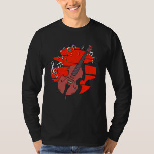 T-shirt Notes de musique contrebasse musique jazz contreba