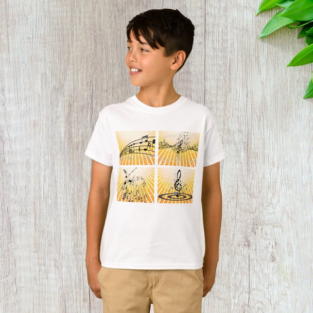 T-shirt Notes de Musique Éclatées Abstraites (Créateur téléchargé)