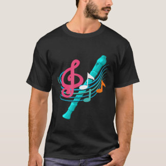 T-shirt Notes de musique en clé de sol Flûte 1