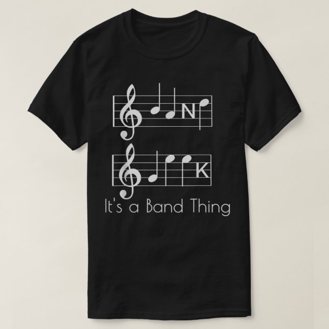 T-shirt Notes de musique Geek de bande Orthographe amusant (Design devant)