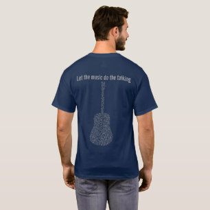 T-shirt Notes de musique Guitare Laissez la musique parler