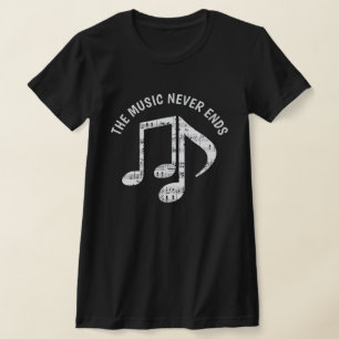 T-shirt Notes de musique noire
