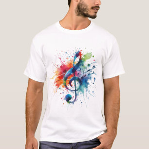 T-shirt Notes de musique Treble Clef