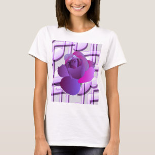T-shirt Notes de musique violet Rose Débardeur de coupe vi