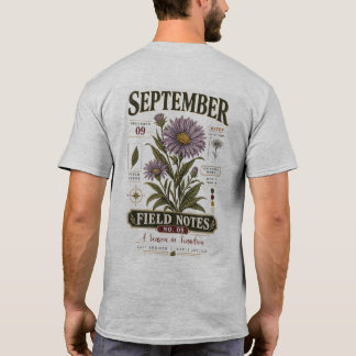 T-shirt Notes de terrain de septembre n° 09 Fleur d'aster 
